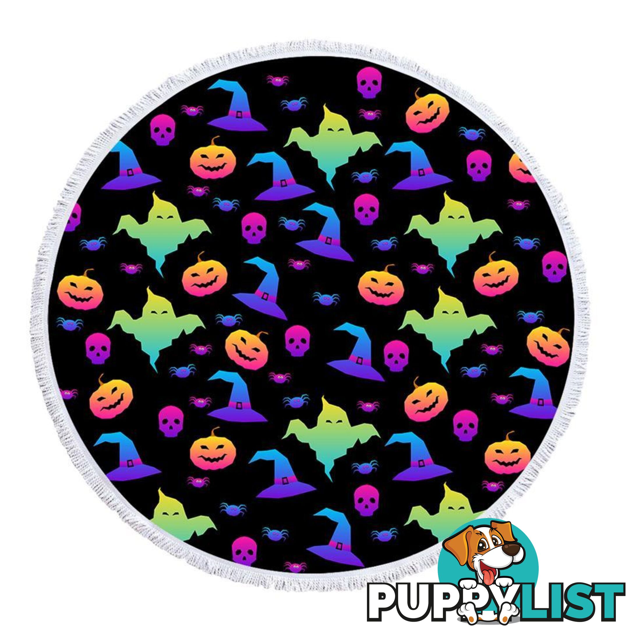 Purplish Halloween Beach Towel - Towel - 7427046342216