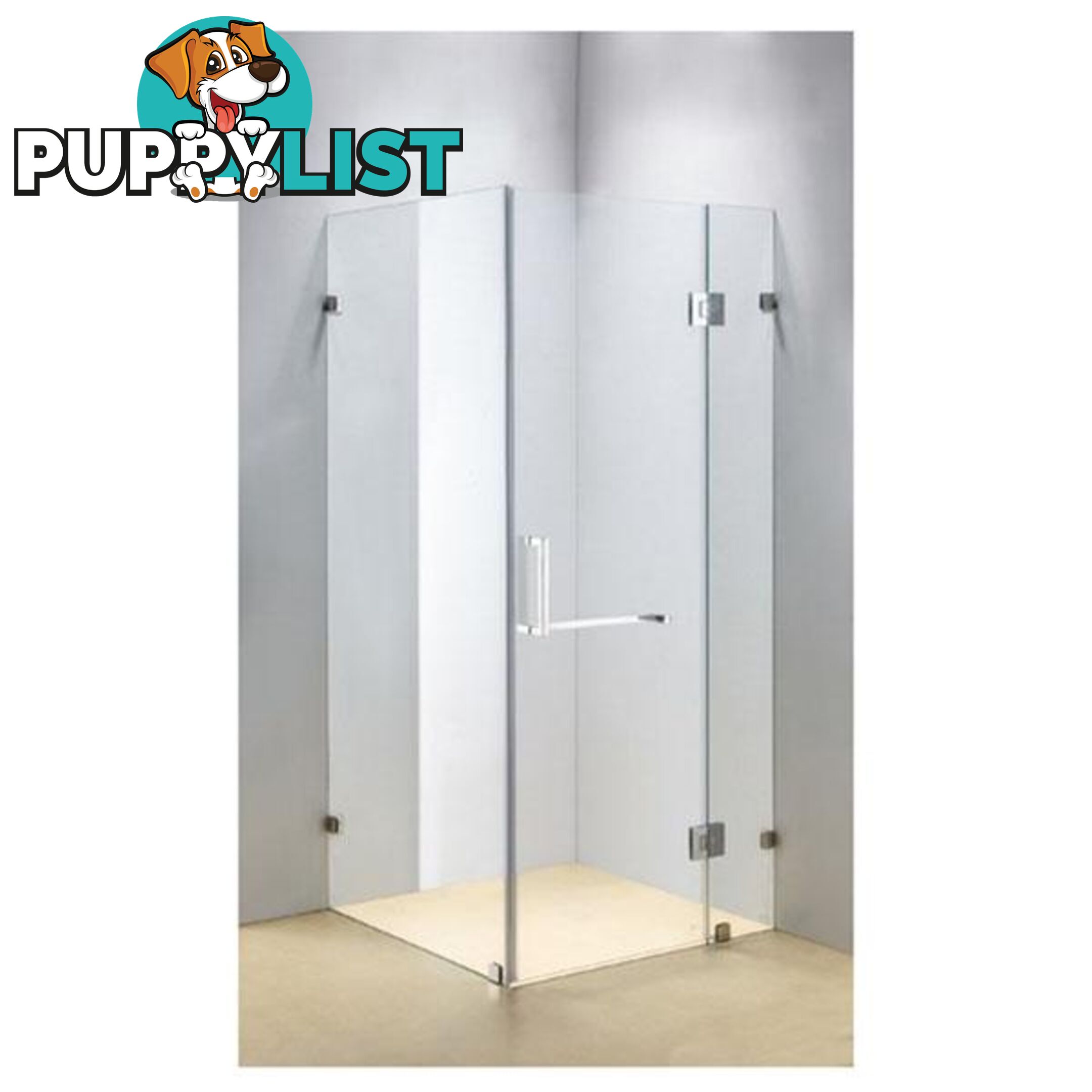 Frameless 10mm Glass Shower Screen 900 x 900mm C - Glass Shower Screen - 7427005894039