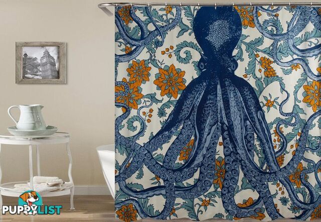 Octopus Vintage Colors Shower Curtain - Curtain - 7427046006163