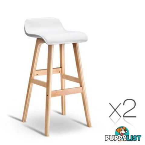 Set of 2 PU Leather Bar Stools - Artiss - 4344744398631