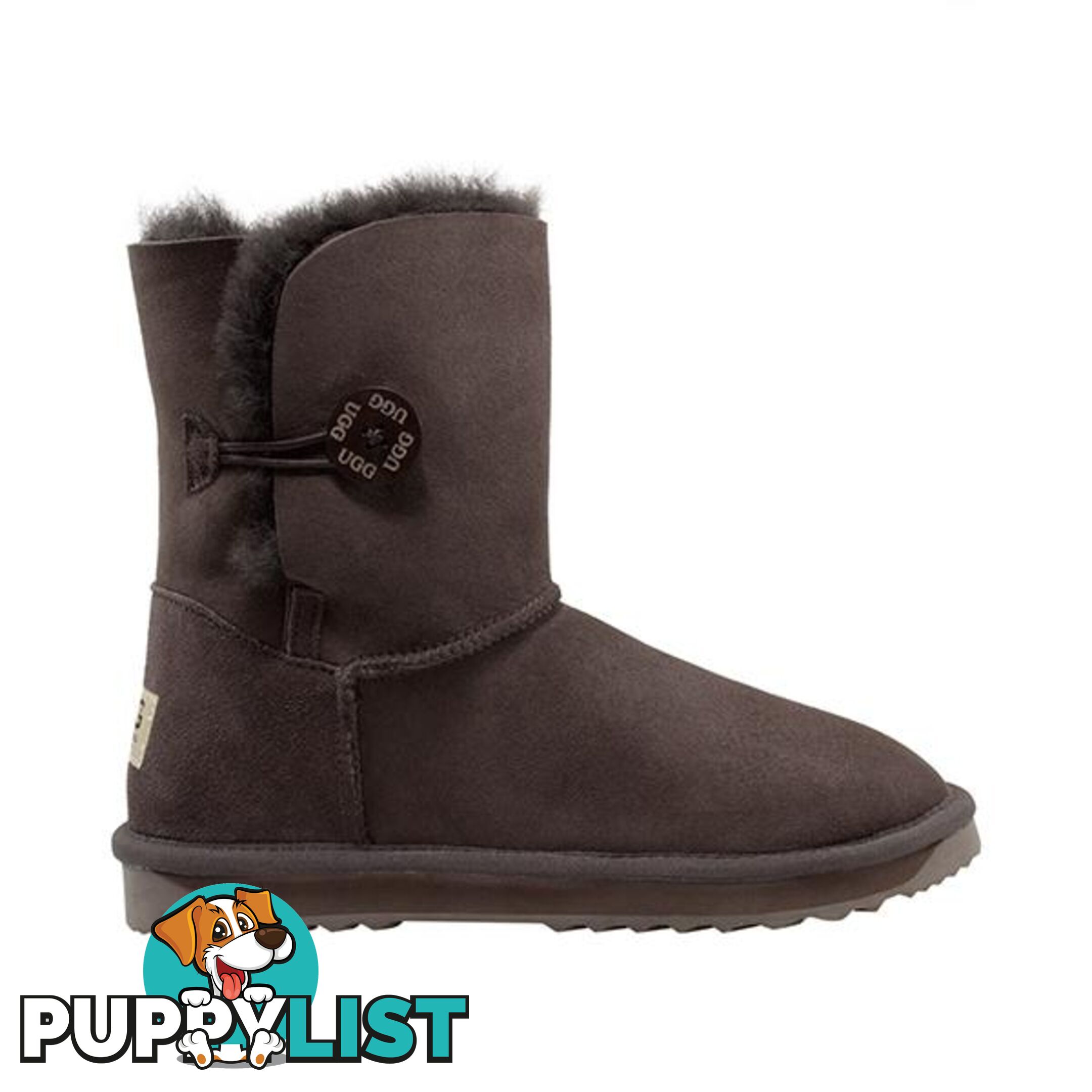 Comfort Me Australian Made Mid Bailey Button Ugg Boot Chocolate - Comfort Me - 822427523821