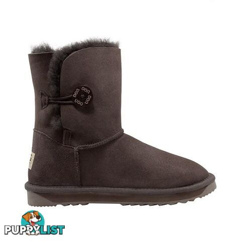 Comfort Me Australian Made Mid Bailey Button Ugg Boot Chocolate - Comfort Me - 822427523821