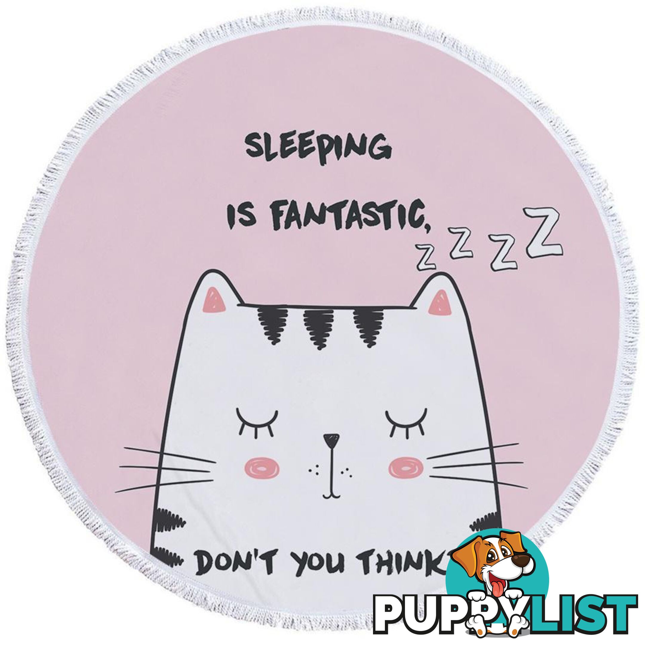 Sleepy Cat Beach Towel - Towel - 7427046307192