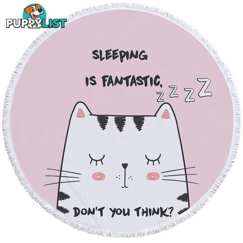 Sleepy Cat Beach Towel - Towel - 7427046307192