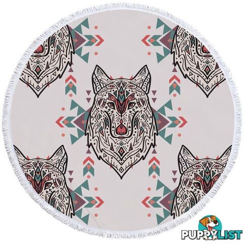 Persian Wolf Beach Towel - Towel - 7427046309110