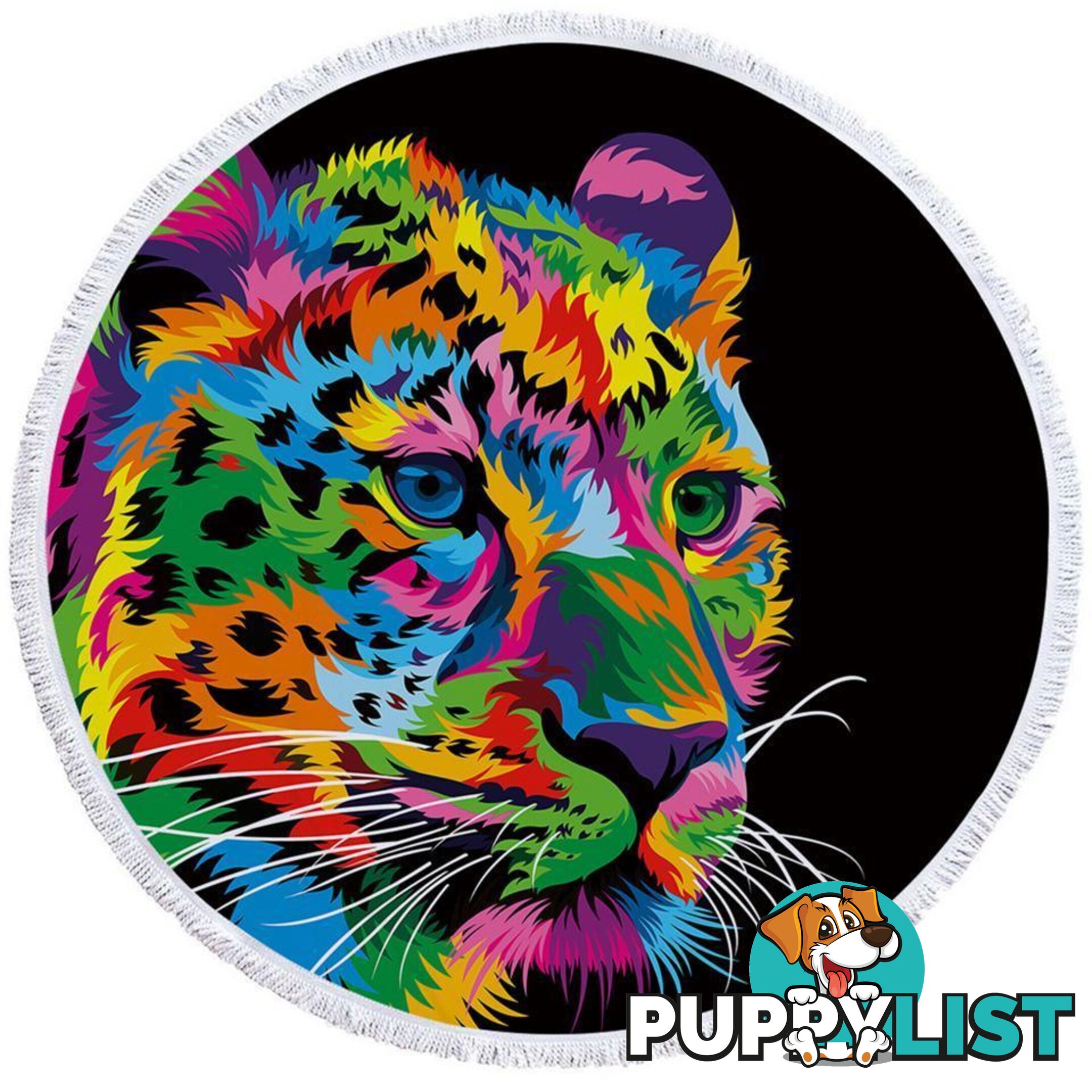 Colorful Leopard Beach Towel - Towel - 7427046323710