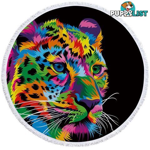 Colorful Leopard Beach Towel - Towel - 7427046323710