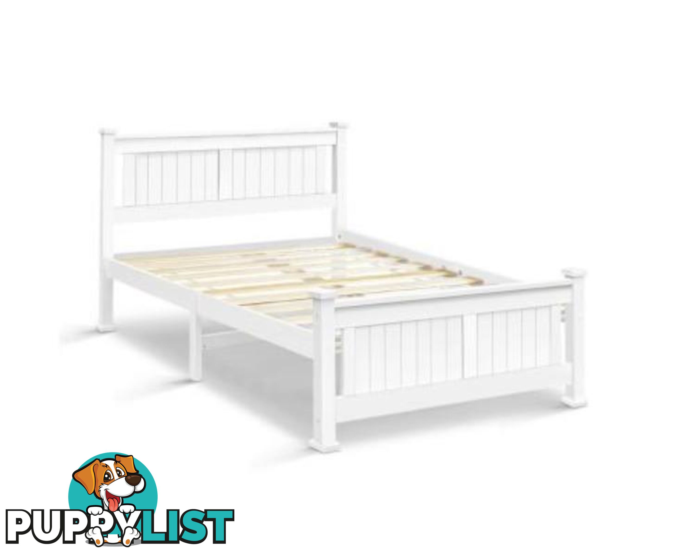 Single Size Wooden Bed Frame - White - Artiss - 9350062173794