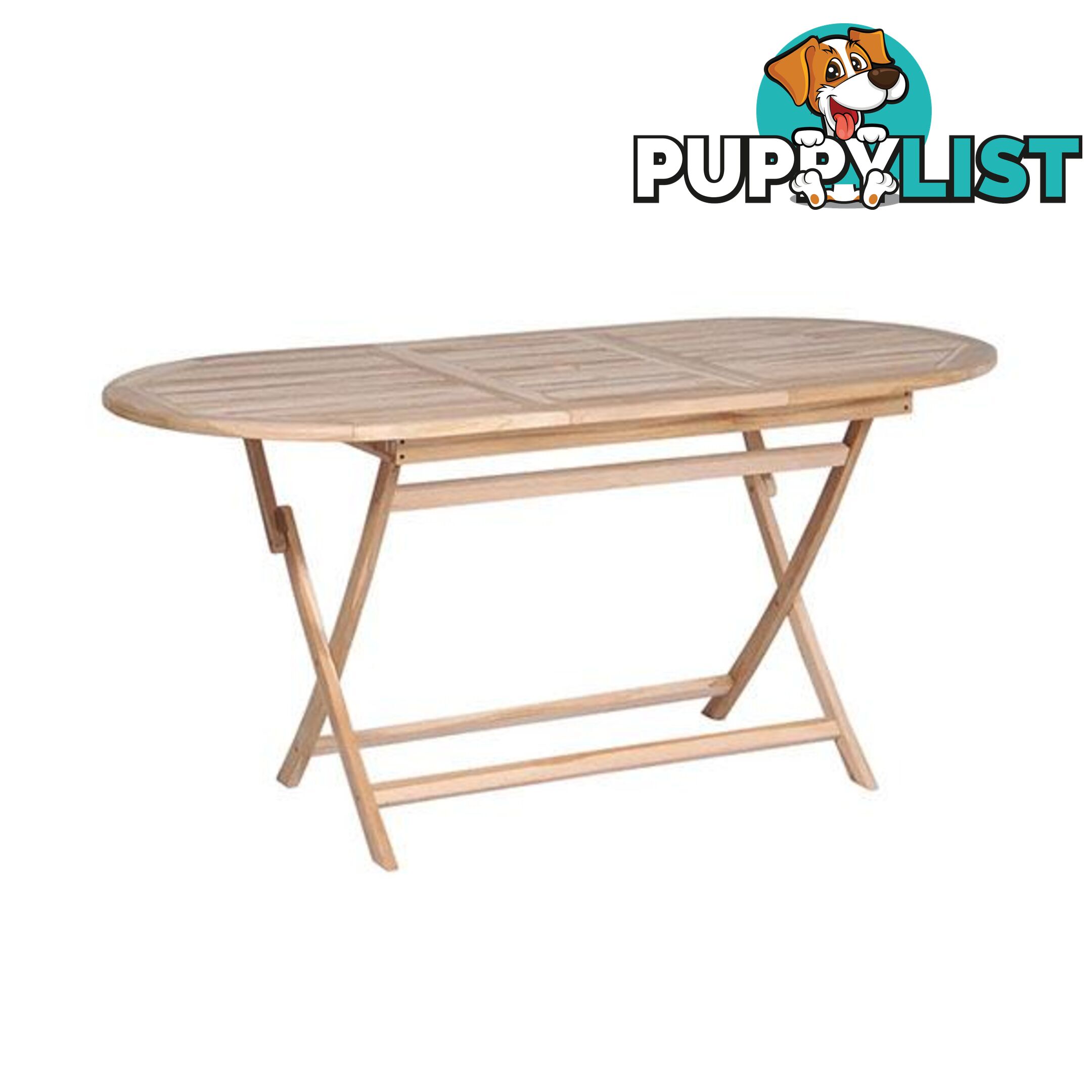 Folding Garden Table 160 X80 X 75 Cm Solid Teak Wood - Unbranded - 8718475705086