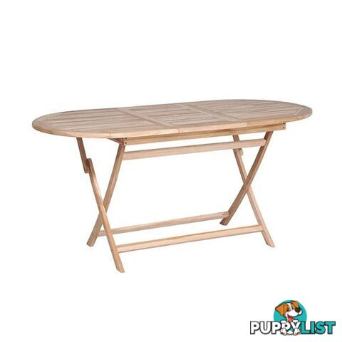 Folding Garden Table 160 X80 X 75 Cm Solid Teak Wood - Unbranded - 8718475705086