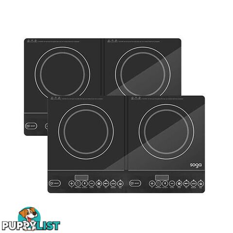 Soga 2X Cooktop Portable Induction Double Duo Hot Plate Burners - Soga - 9476062089672