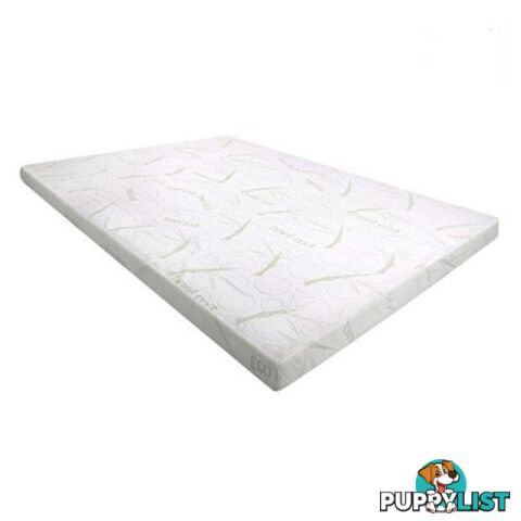 Cool Gel Memory Foam Mattress Topper Bamboo Cover 5Cm - Giselle Beddings - 9350062206126