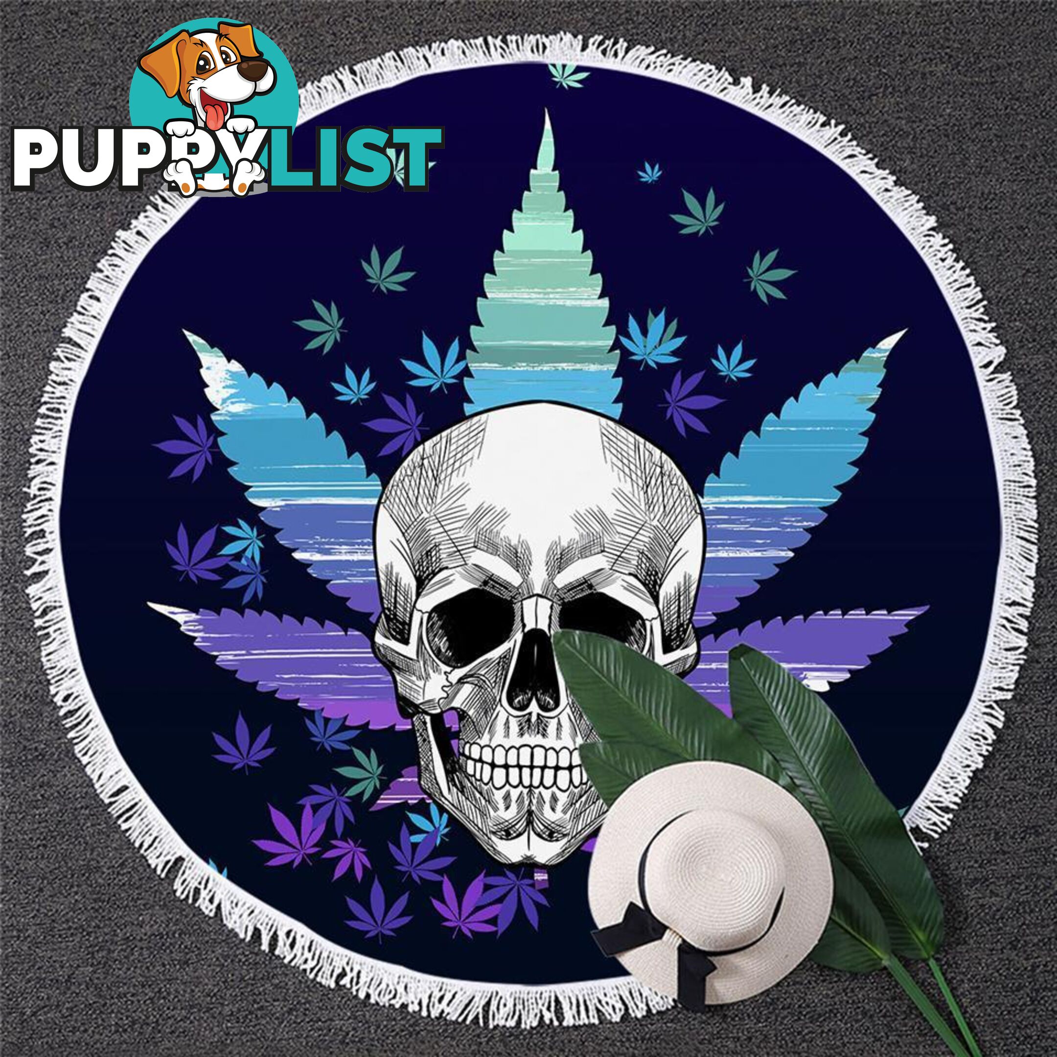 420 Skull Beach Towel - Towel - 7427046332927