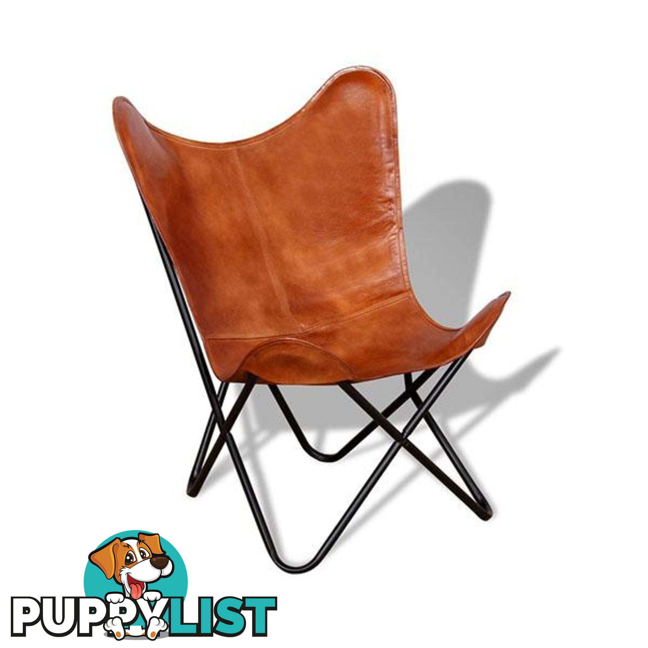 Brown Butterfly Chair Real Leather - Unbranded - 8718475526094