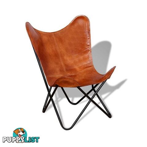 Brown Butterfly Chair Real Leather - Unbranded - 8718475526094