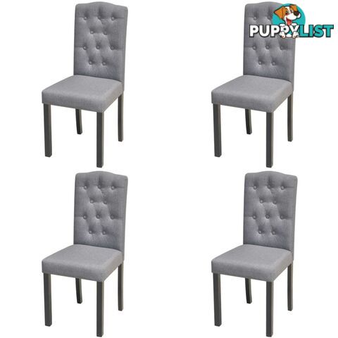 Fabric Dining Chairs - Dark Grey (Set of 4) - Unbranded - 4326500434395