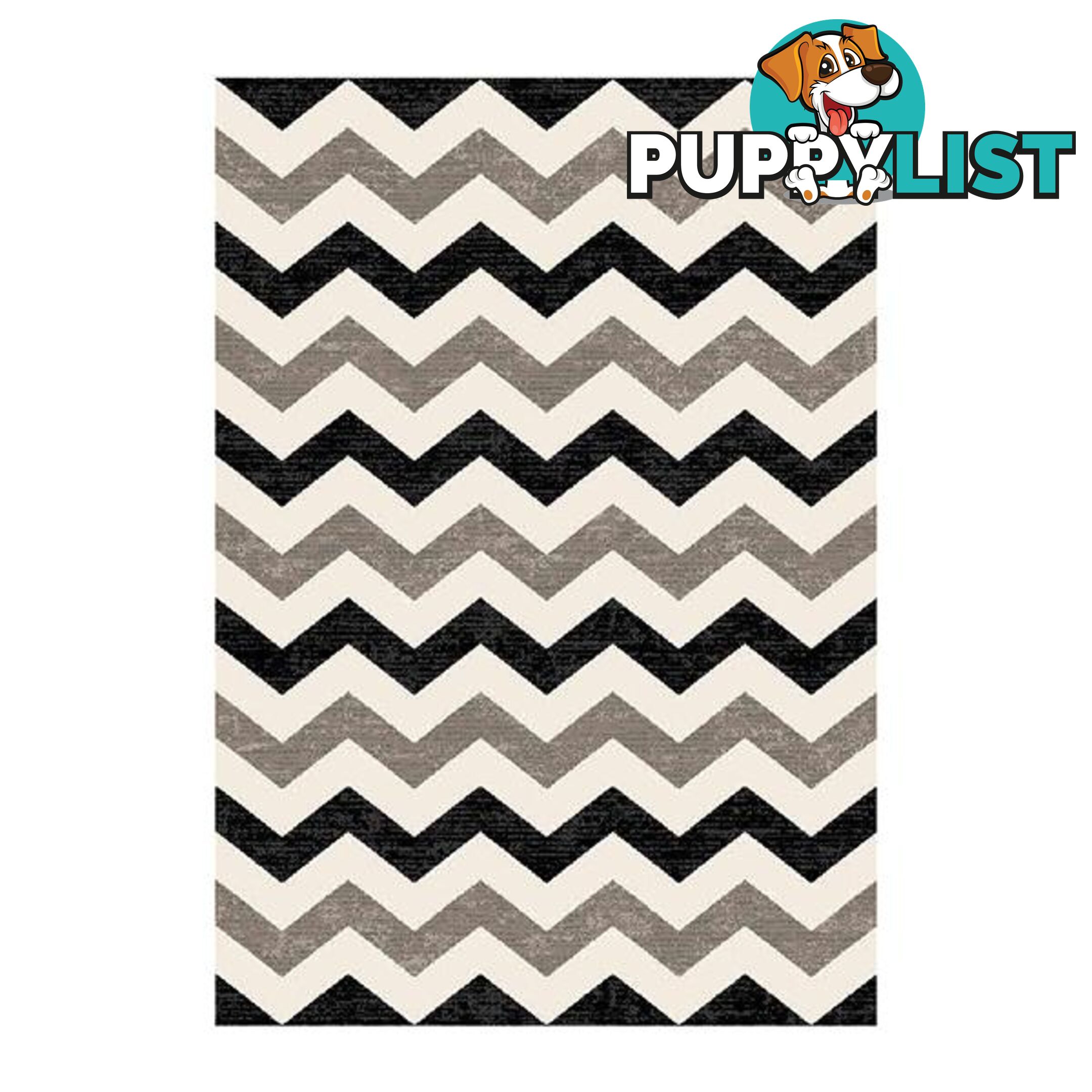 Infinity Chevron Black Rug - Unbranded - 7427005889363