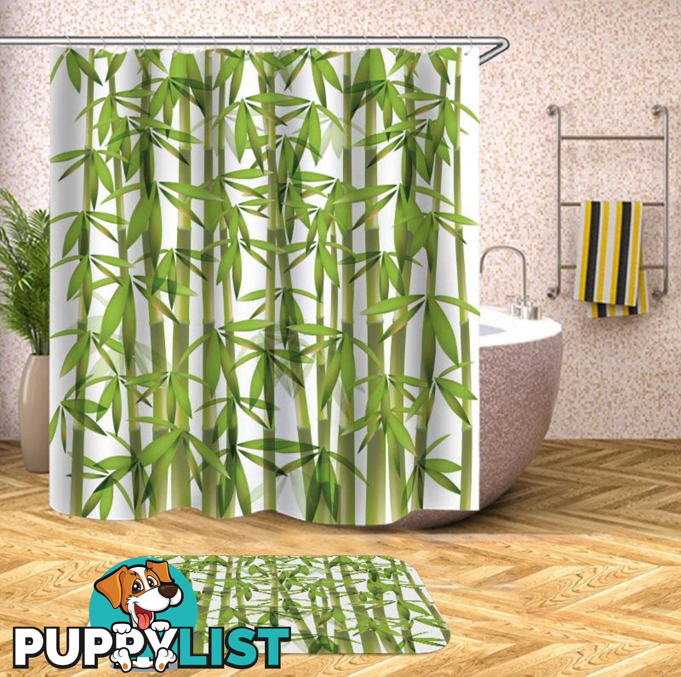 Fresh Bamboo Shower Curtain - Curtain - 7427045934986