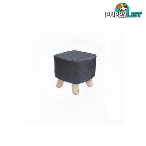 Fabric Ottoman Foot Stool Rest Pouffe Wood Storage Padded Seat - Randy & Travis Machinery - 7427046226554