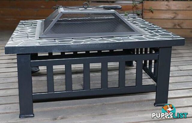 18" Square Metal Fire Pit Outdoor Heater - Unbranded - 4326500253750