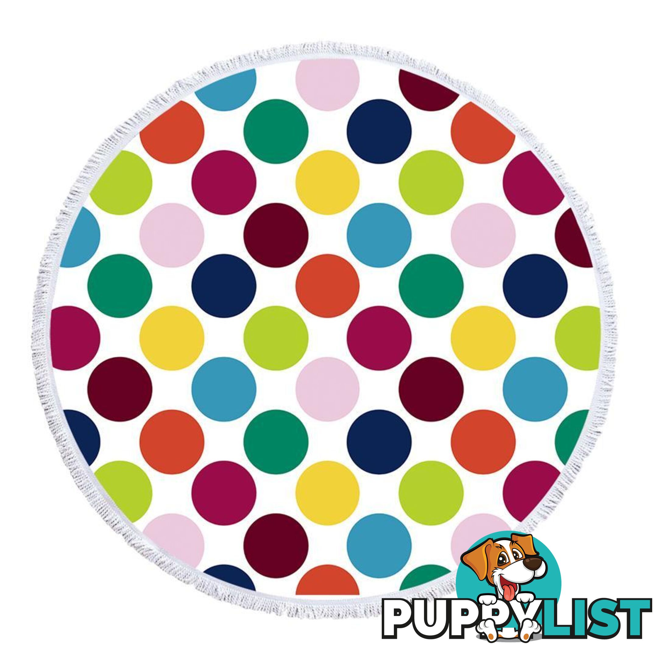 Multi Colored Dots Beach Towel - Towel - 7427046334693