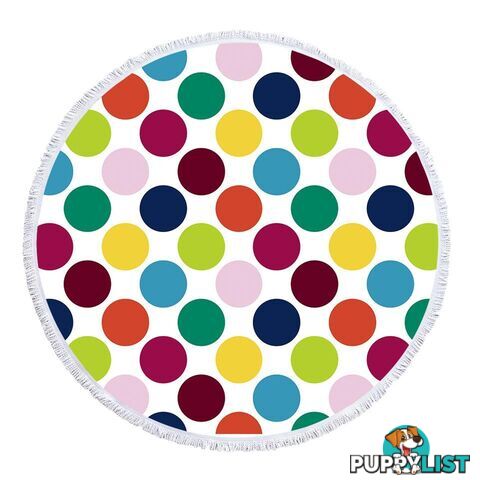 Multi Colored Dots Beach Towel - Towel - 7427046334693