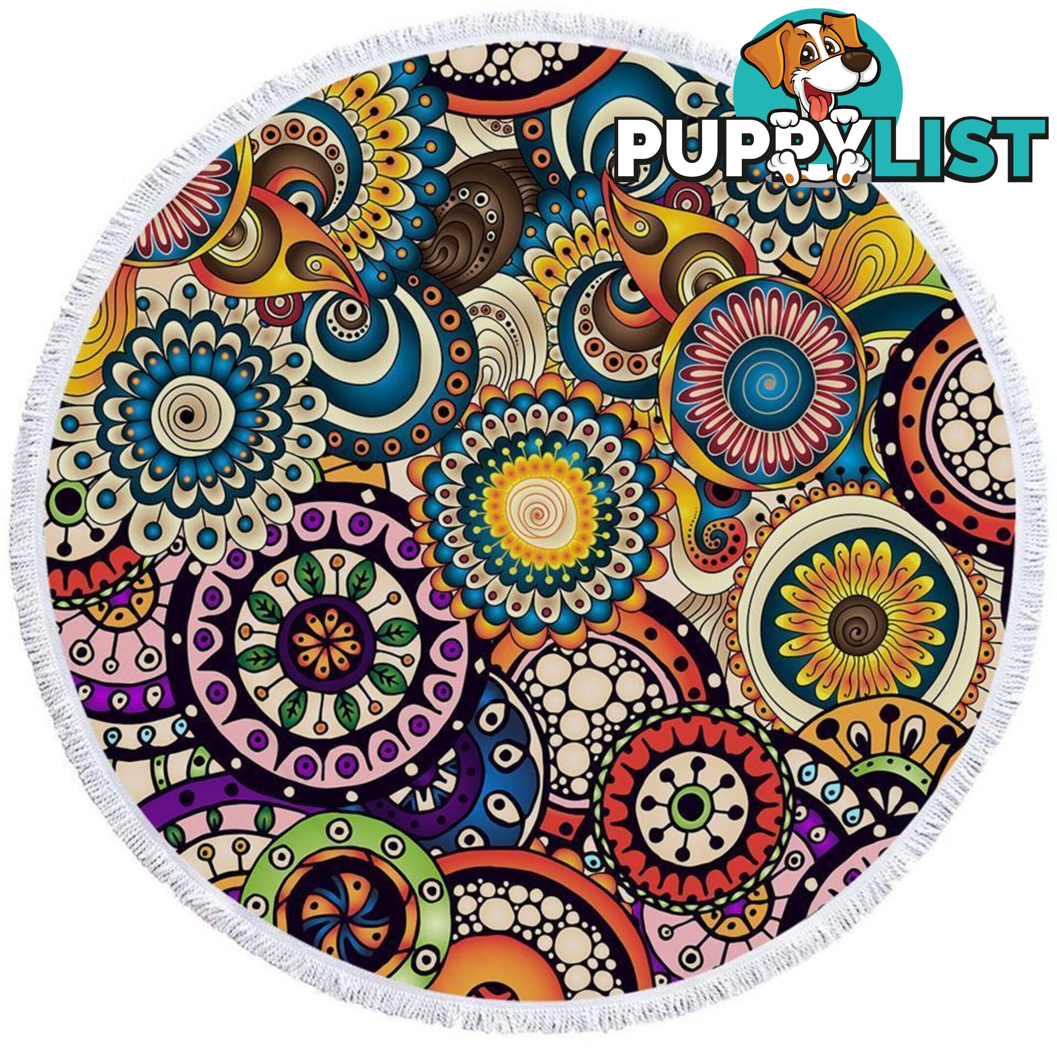 Multi Colored Little Mandalas Beach Towel - Towel - 7427046310765