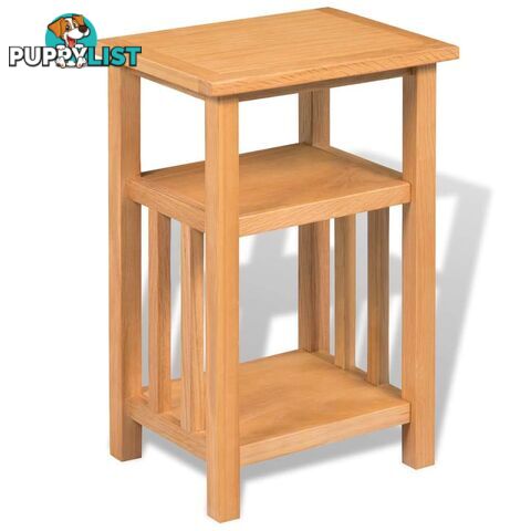 End Table With Magazine Shelf Solid Oak 27 x 35 x 55 Cm - Unbranded - 9476062042714