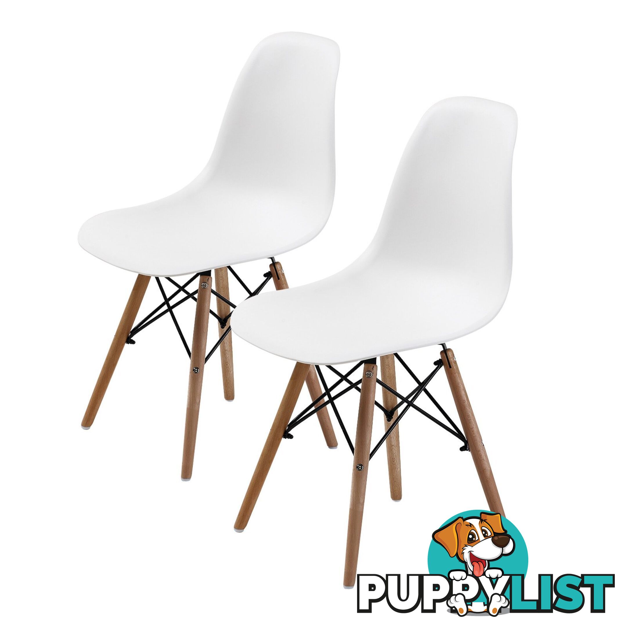 Eames DSW High Quality PP Dining Chair White (2 Pcs) - Unbranded - 9352338001305