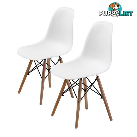 Eames DSW High Quality PP Dining Chair White (2 Pcs) - Unbranded - 9352338001305