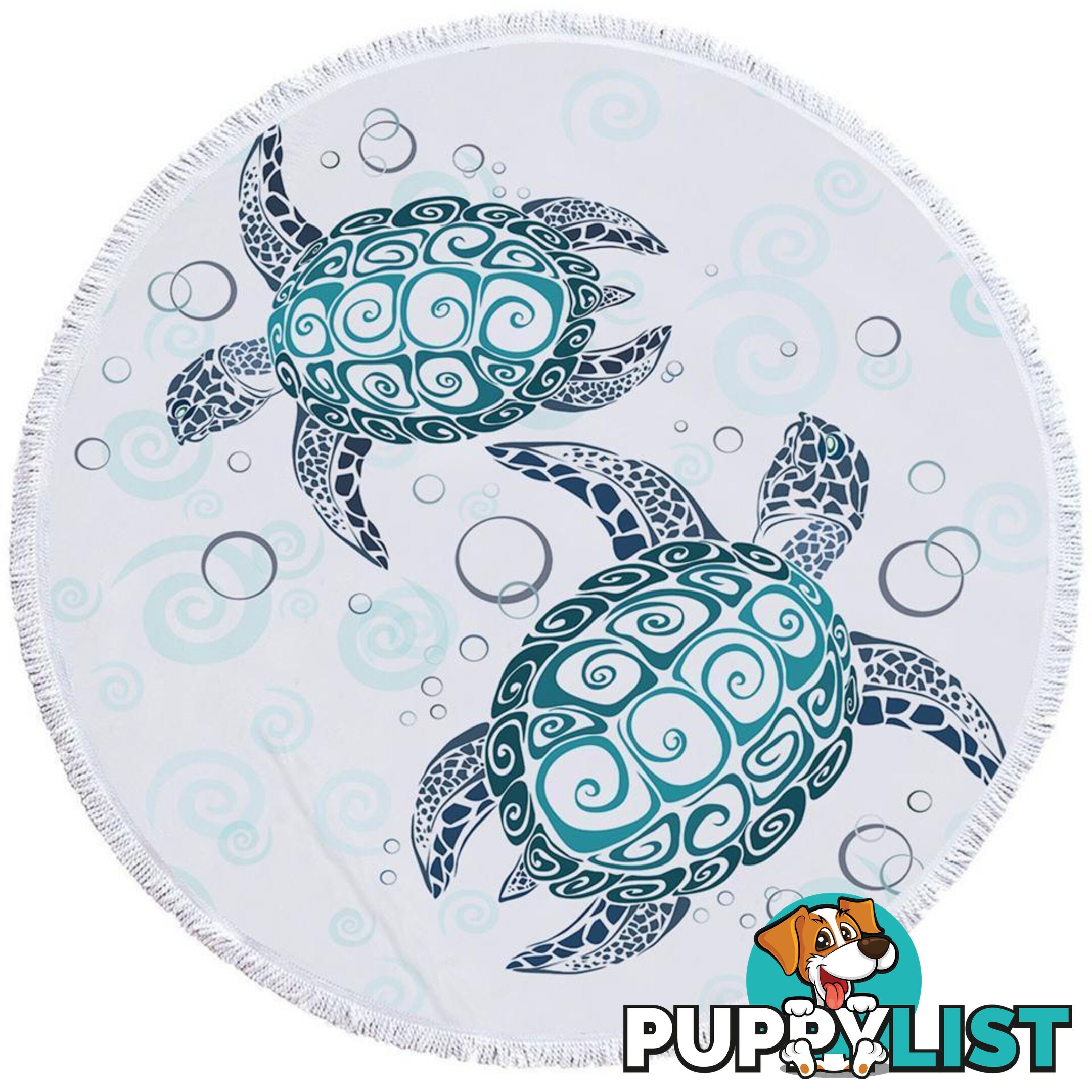 Teal Turquoise Turtles Beach Towel - Towel - 7427046311168