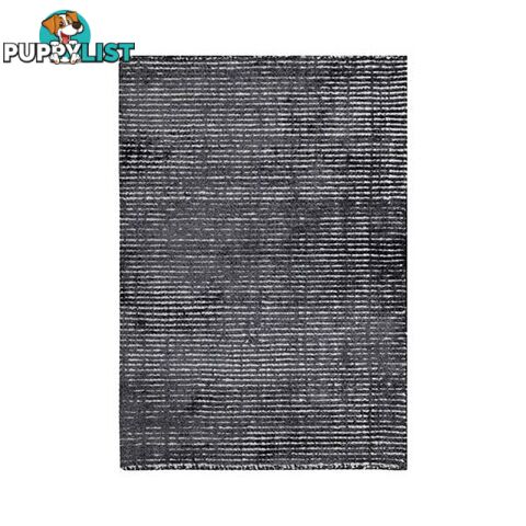 Hampton Charcoal White Wool Rug - Unbranded - 7427005880803