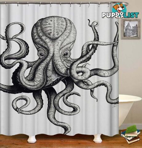 Frightening Octopus Shower Curtain - Curtain - 7427046134682