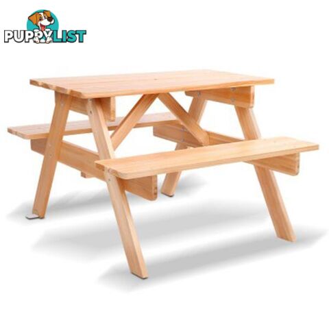 Kids Wooden Picnic Bench Set - Keezi - 4326500256430