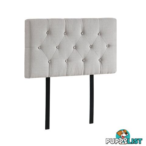 Fabric Headboard Beige Single - Headboard - 7427046145299