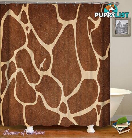 Giraffe Pattern Shower Curtain - Curtain - 7427046287395