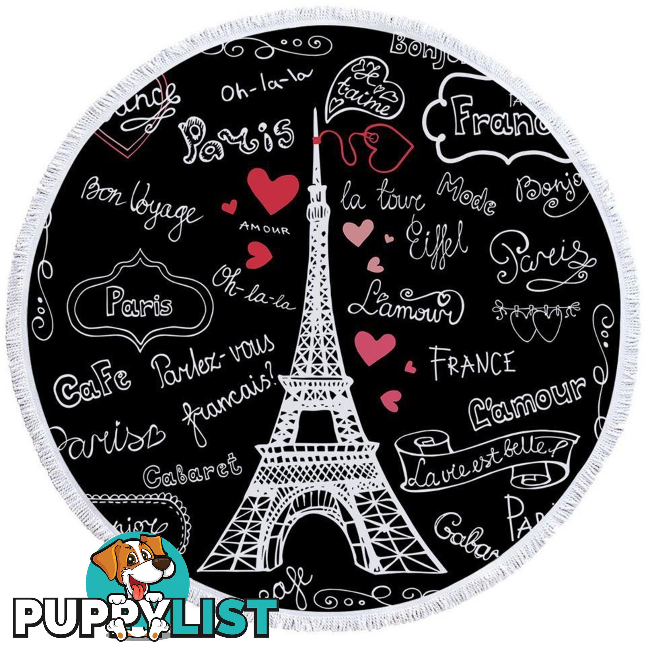 Love Paris Beach Towel - Towel - 7427046326551