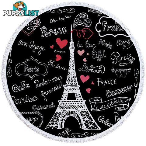 Love Paris Beach Towel - Towel - 7427046326551