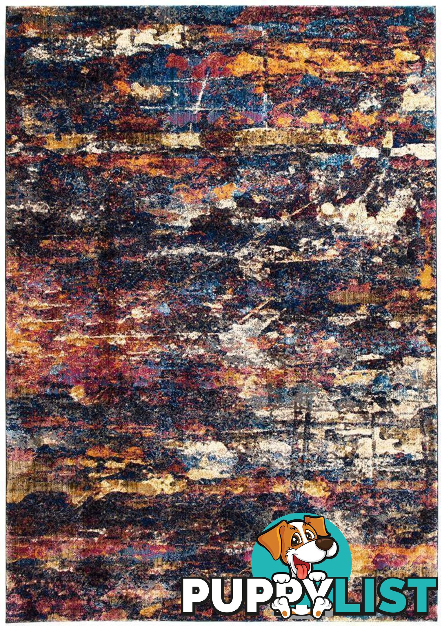 Dreamscape Splash Modern Midnight Rug - Unbranded - 8694561186734