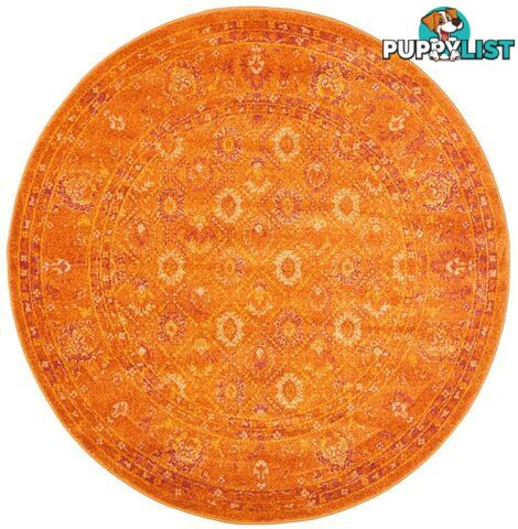 Radiance Burnt Orange Round Rug - Unbranded - 9375321886871