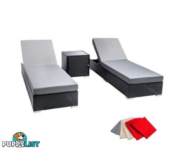 Wicker Rattan 2 Seater Outdoor Lounge Set - Gardeon - 9350062061596