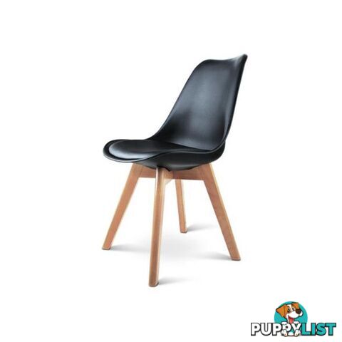 Set of 2 Dining Chair PU Leather Seat - Artiss - 4344744396439