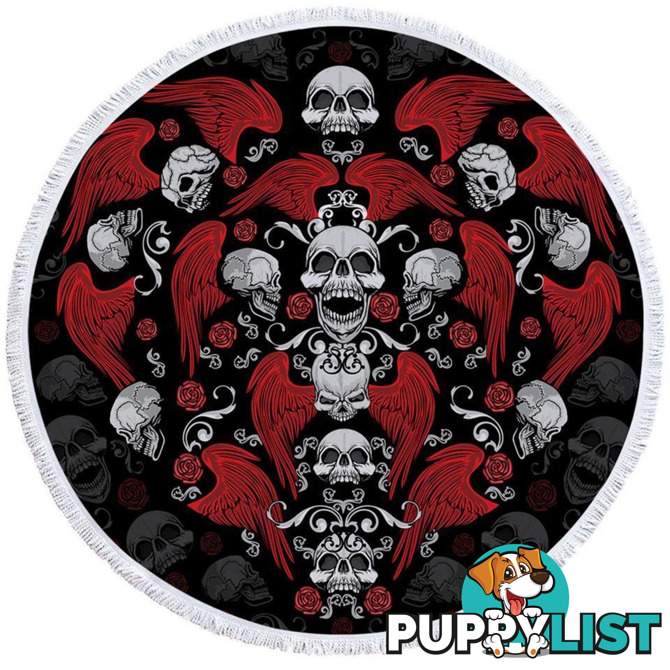 Death Skulls Beach Towel - Towel - 7427046319355