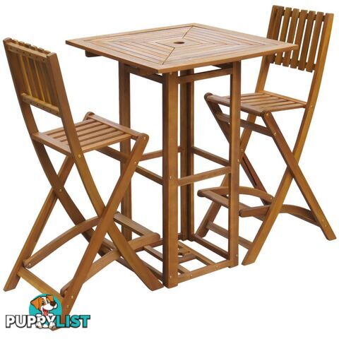 Outdoor Acacia Wood Bar Set (3 Pcs) - Unbranded - 4326500418326