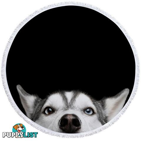 Cute Husky Dog Beach Towel - Towel - 7427046312998