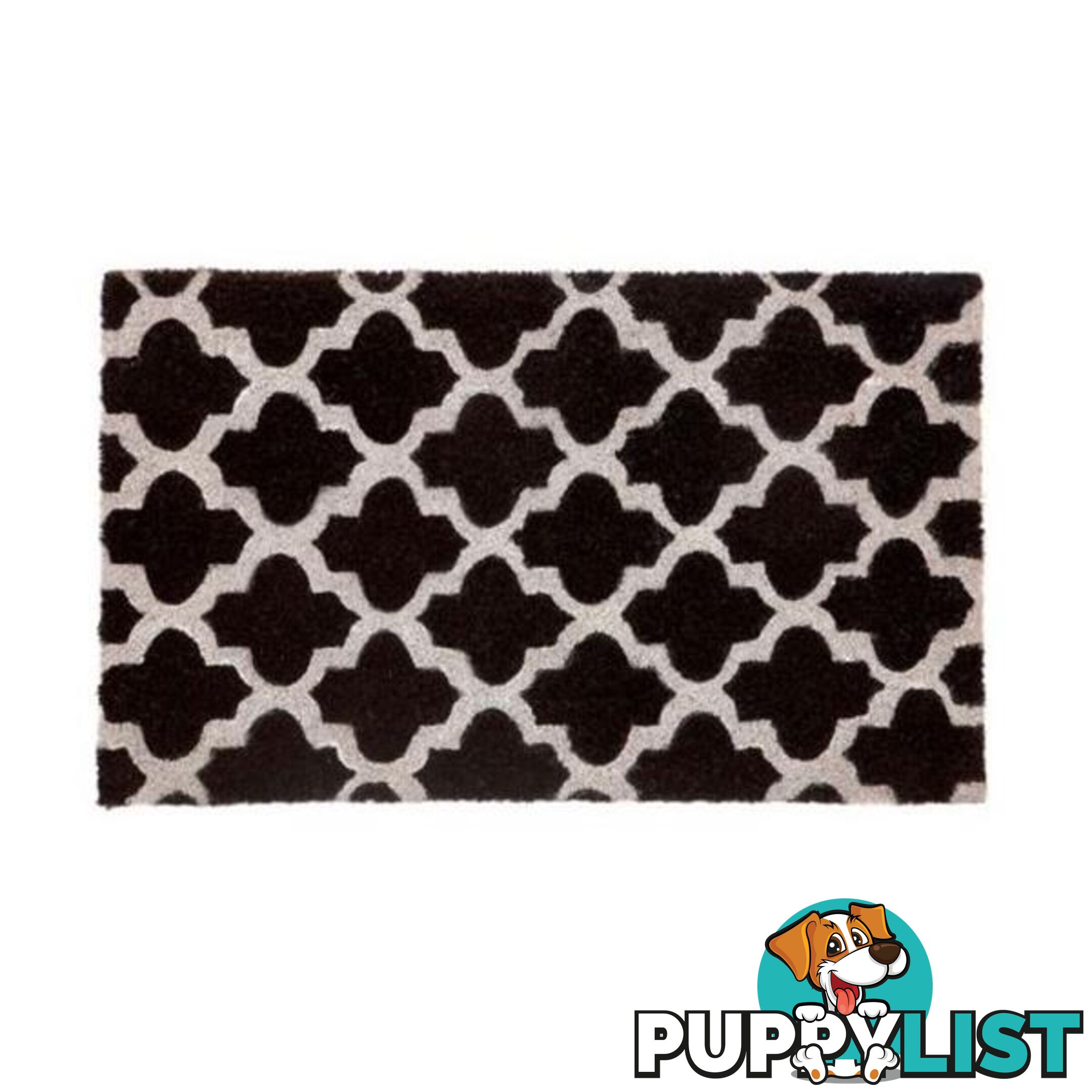 Girih Black Pvc Backed Coir Door Mat - Unbranded - 8901304506361