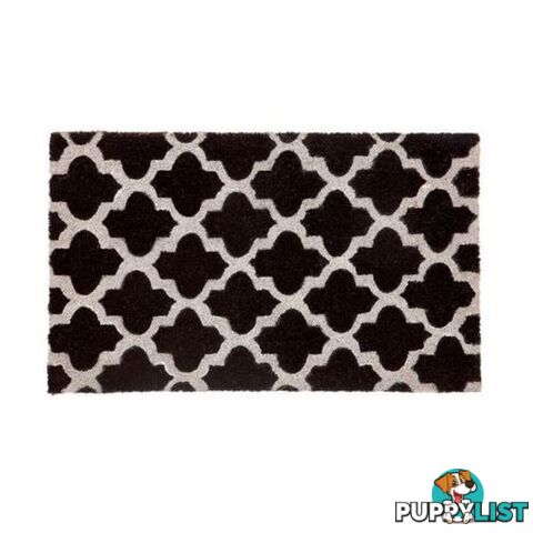 Girih Black Pvc Backed Coir Door Mat - Unbranded - 8901304506361