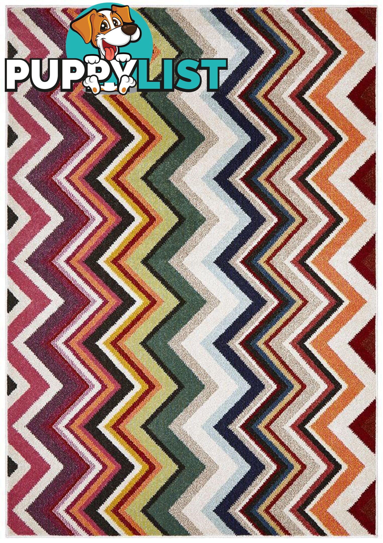 Gemini Colour Chevron Rug - Unbranded - 7427046369183