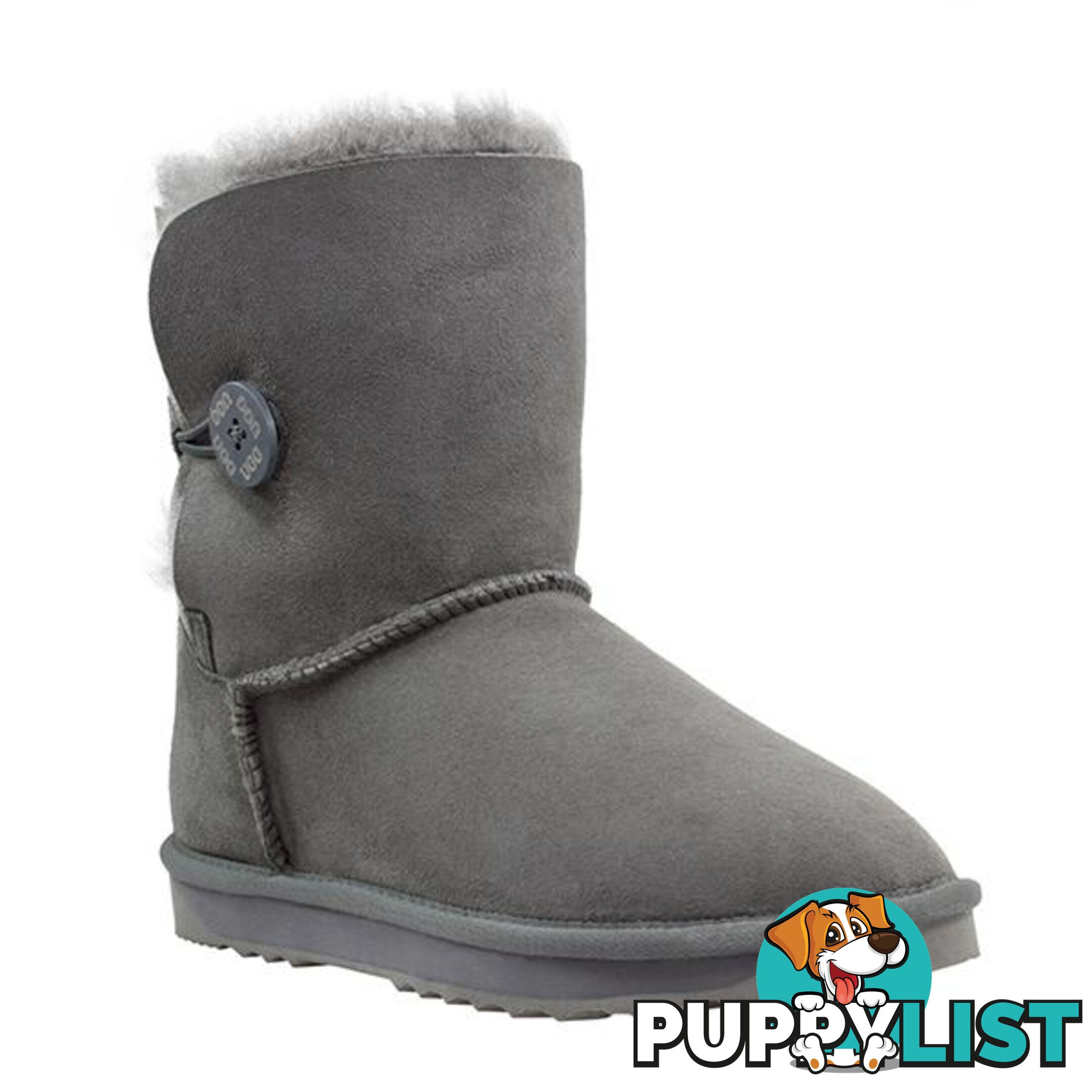 Comfort Me Australian Made Mini Bailey Button Ugg Boot Grey - Comfort Me - 822427521339