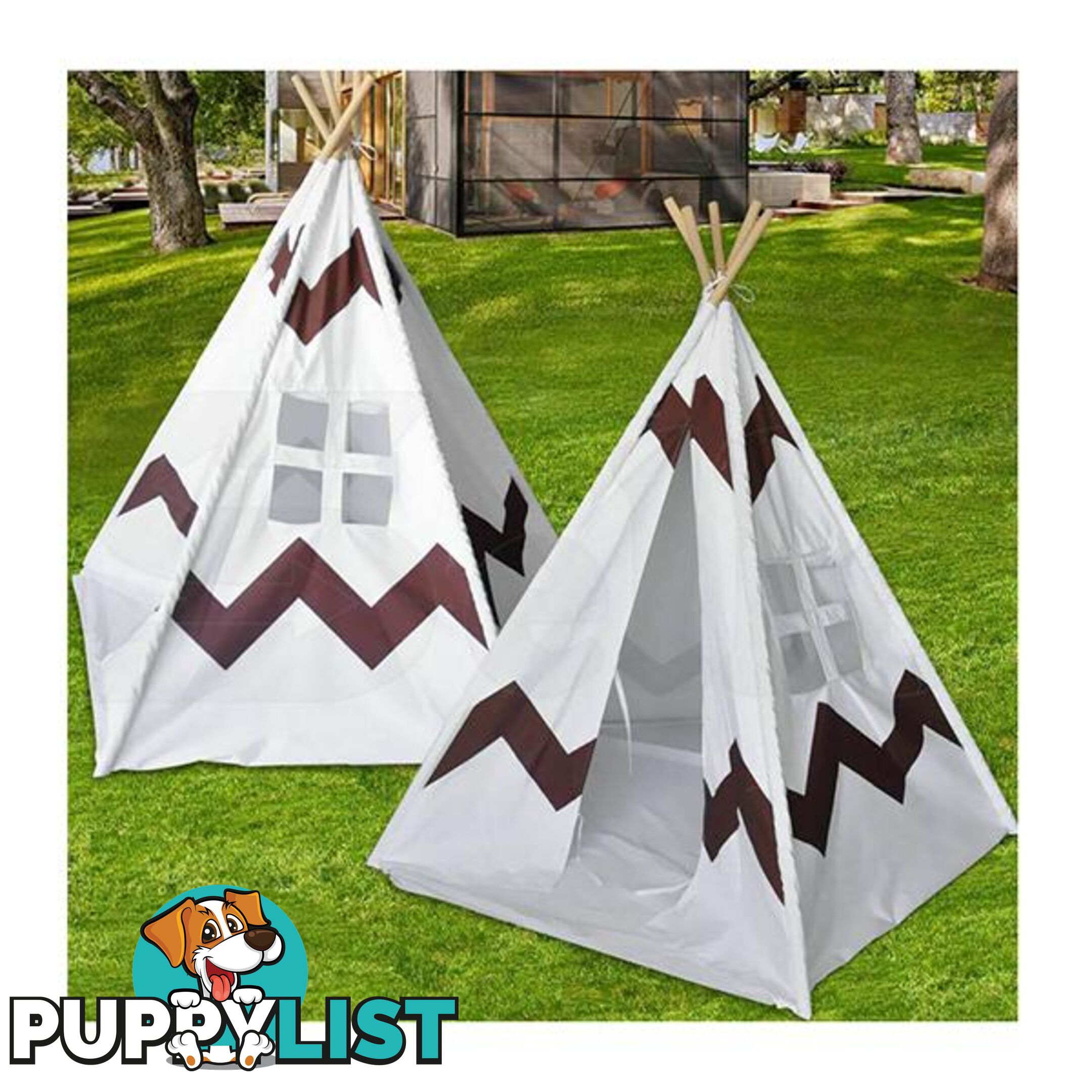 Kids Children Home Canvas Teepee Pretend Play Tent Playhouse Tipi Outdoor Indoor - Unbranded - 787976602246